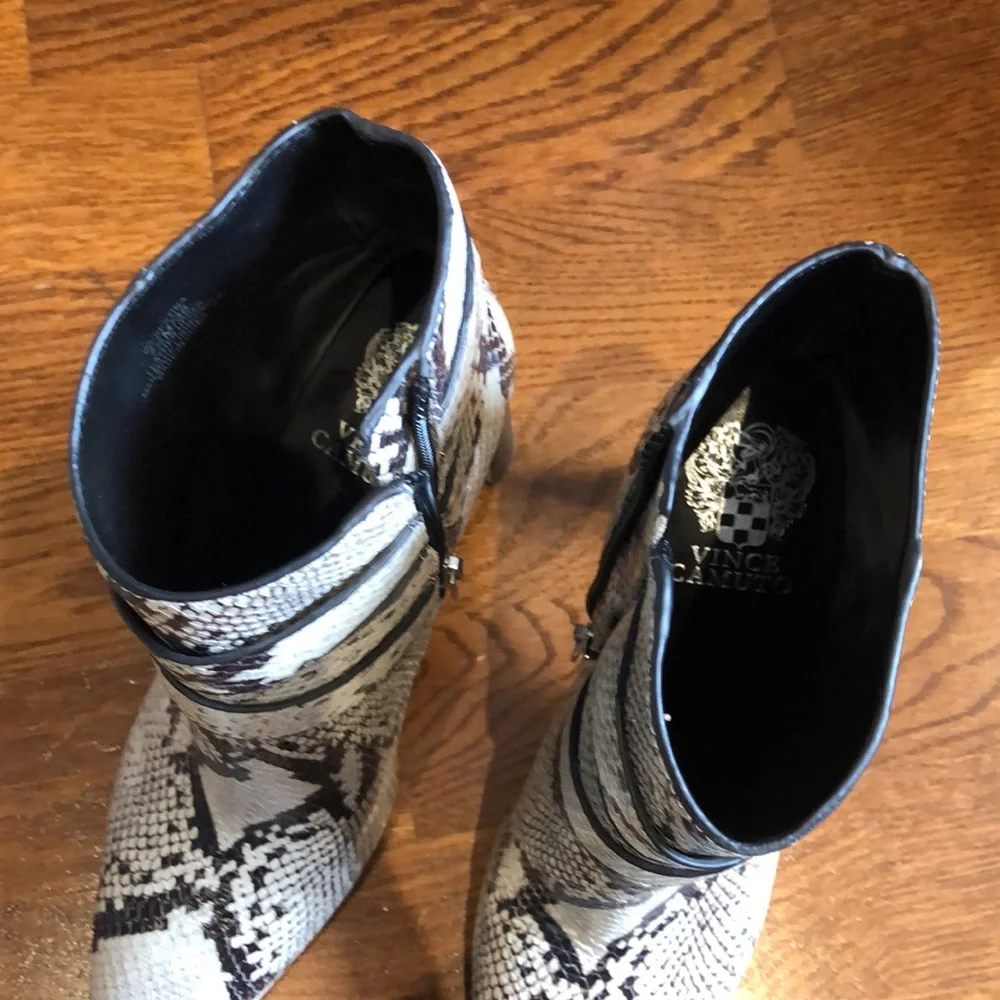 Vince Camuto Snake Heeled Boots - Picture 4 of 8